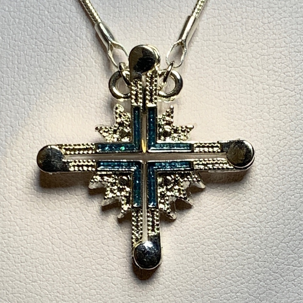 Star of Bethlehem Silver Tone Necklace